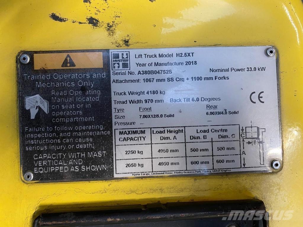 Hyster H2.5XT Dizelski viljuškari