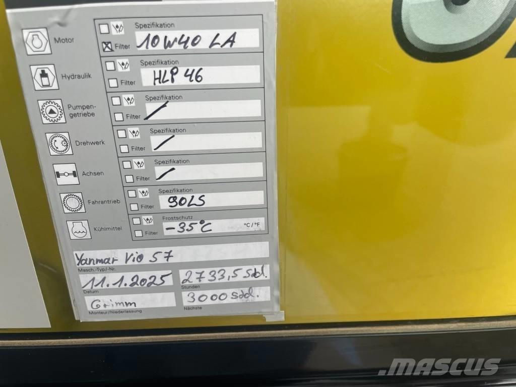 Yanmar Vio 57 - 6A Mini bageri < 7t