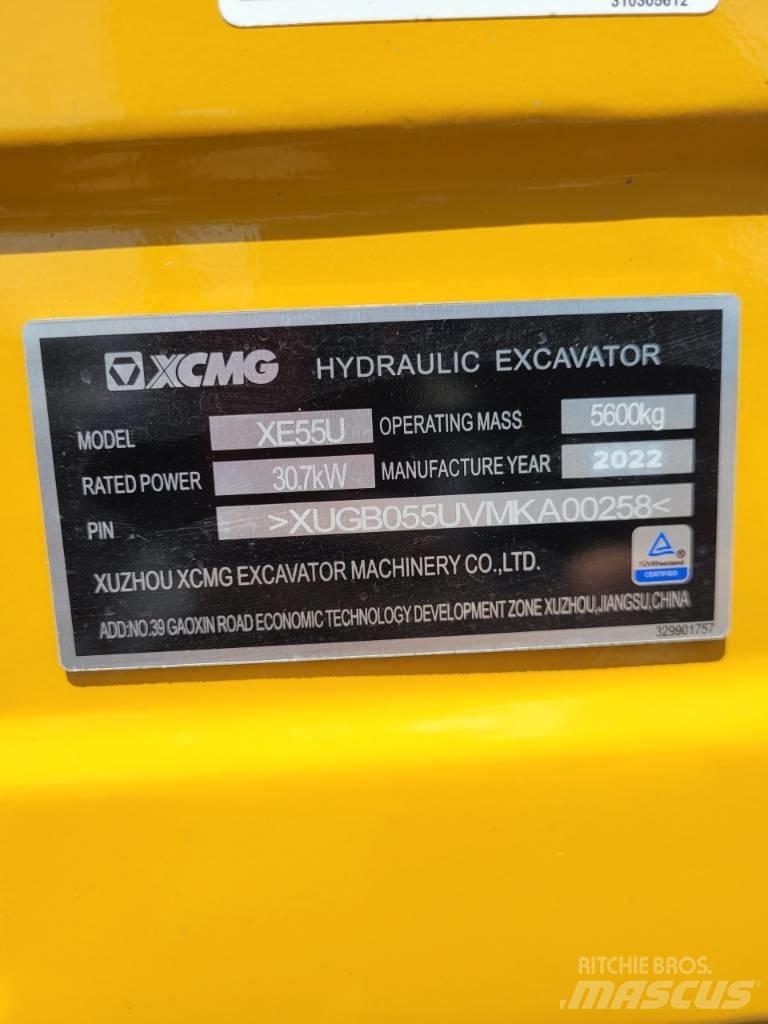 XCMG XE55 U Mini bageri < 7t