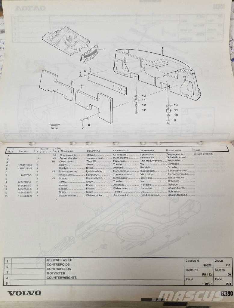Volvo EC390 Šasija i vešenje