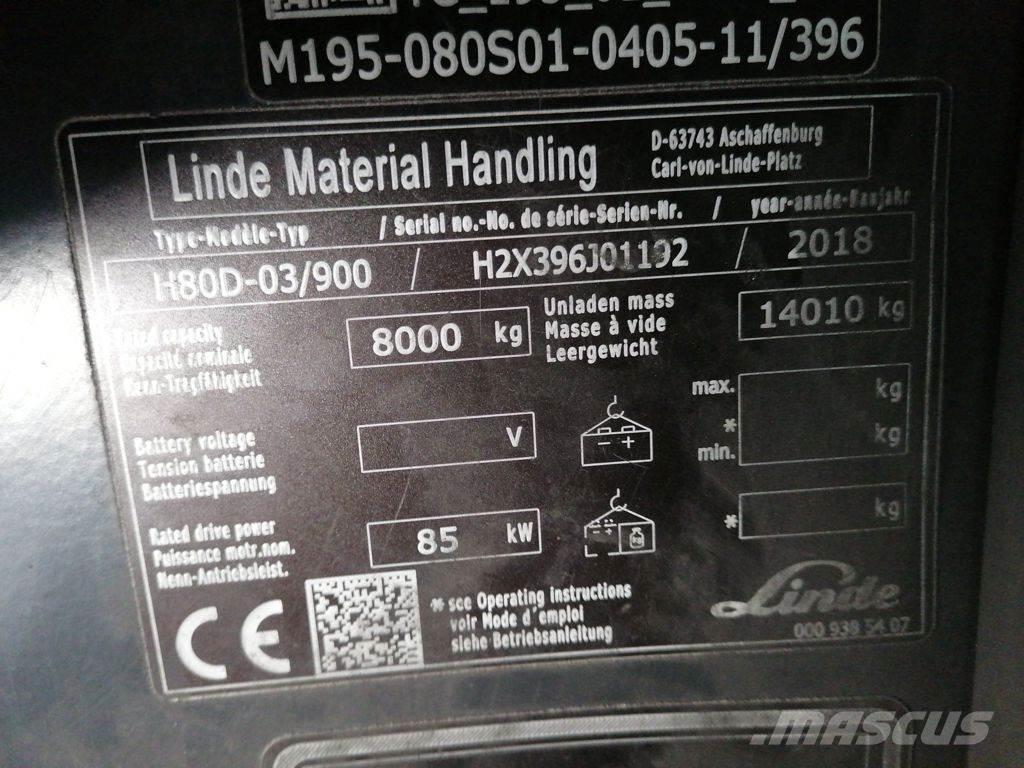 Linde H80D-03/900 Dizelski viljuškari
