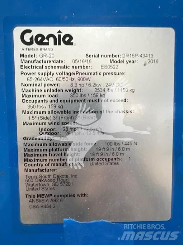 Genie GR20 Jarbolne penjajuće platforme