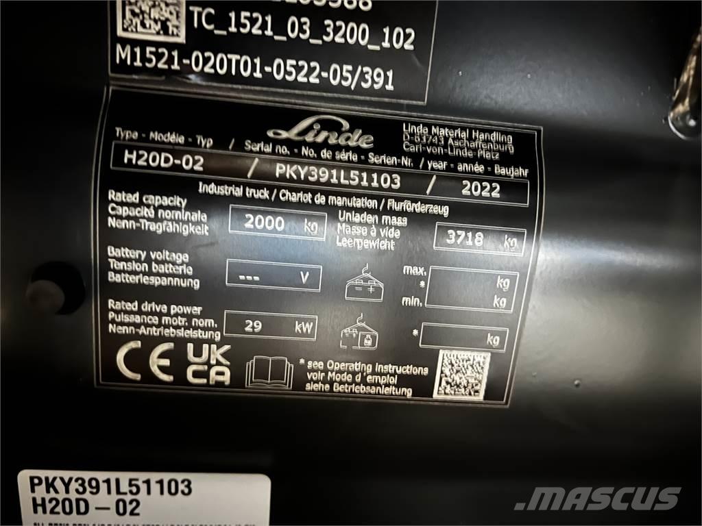 Linde H20D Dizelski viljuškari