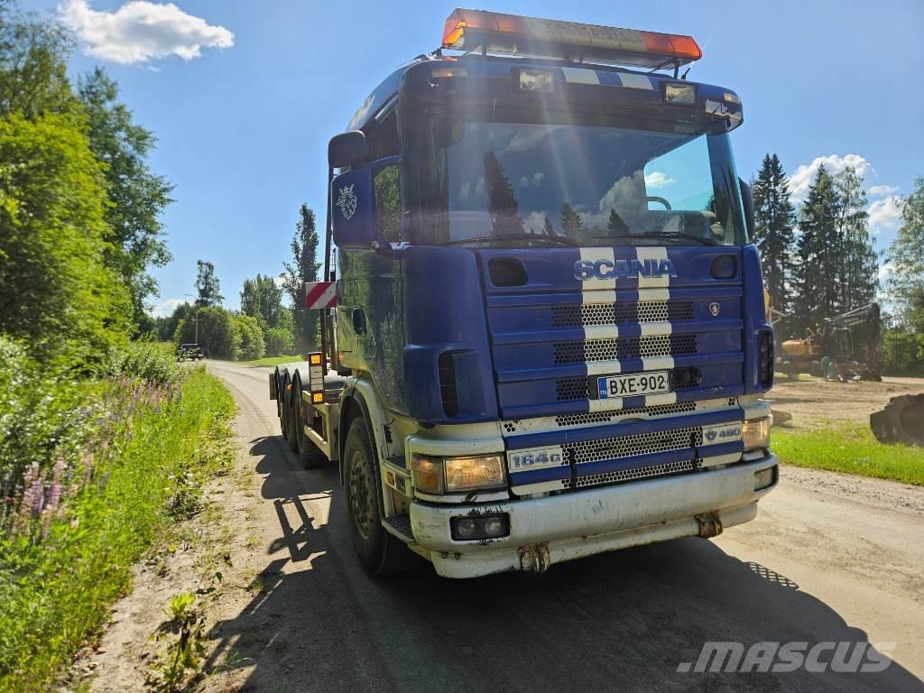 Scania 164 G 480 Rol kiper kamioni sa kukom za podizanje tereta