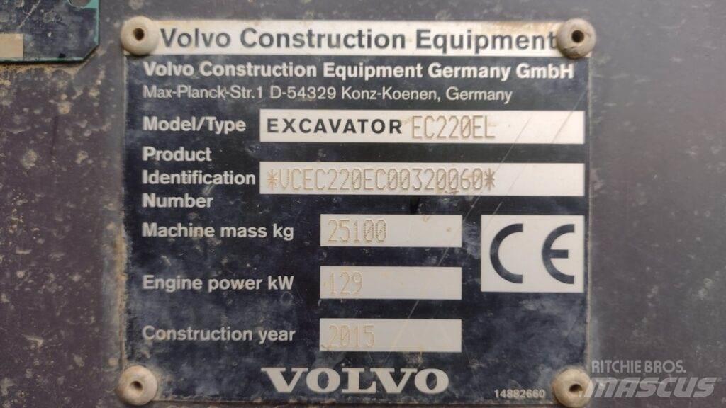 Volvo EC220EL Bageri guseničari