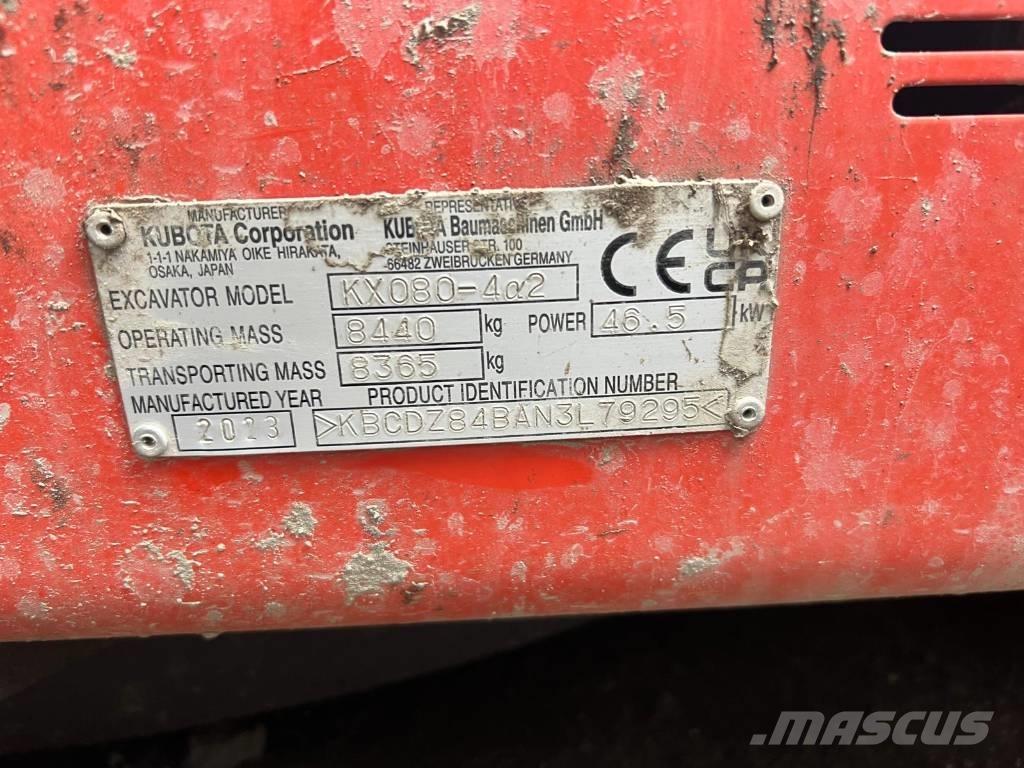 Kubota KX 080-4 A2 Mini bageri < 7t