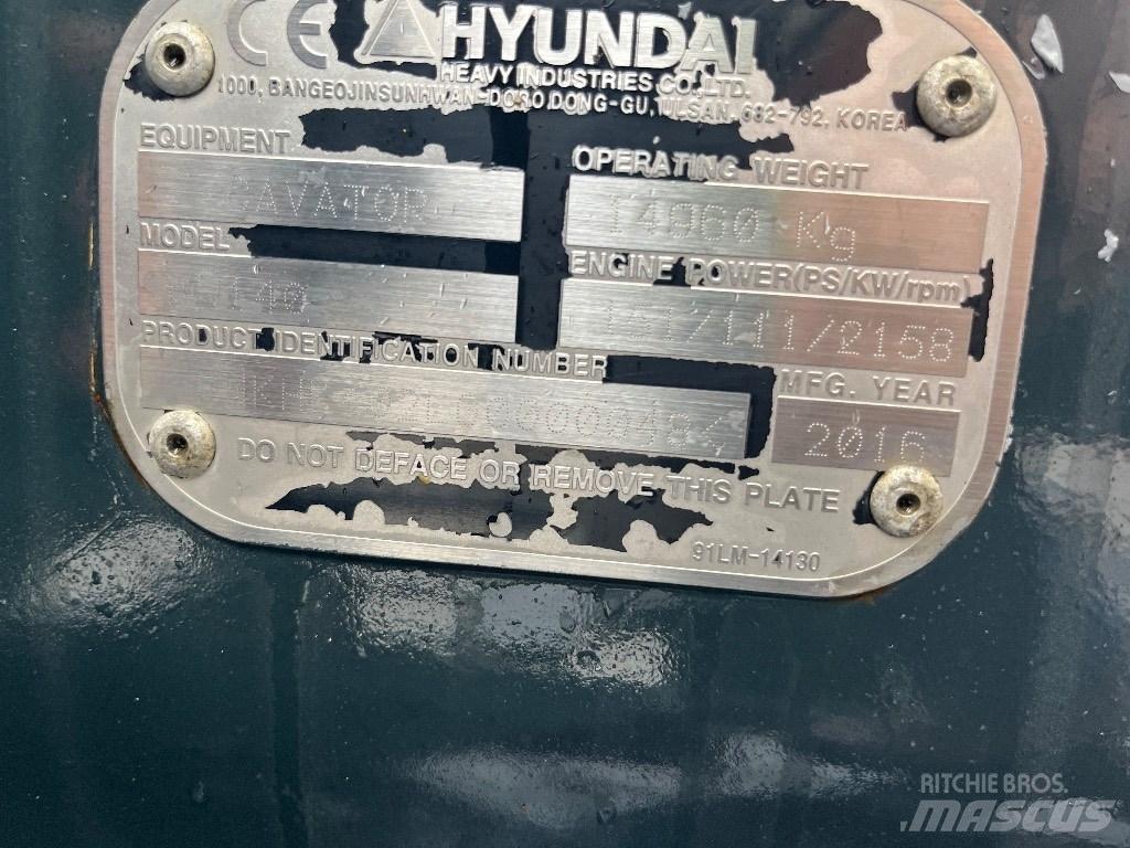 Hyundai HW140 Bageri točkaši