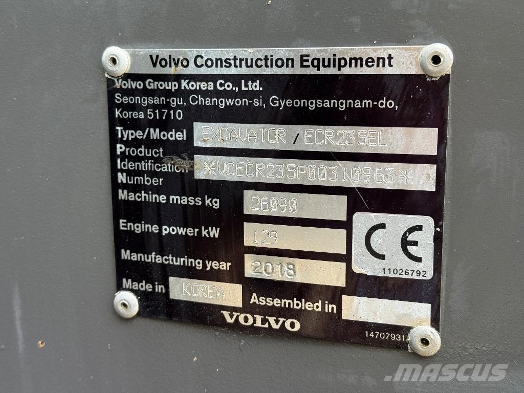 Volvo ECR 235 EL Bageri guseničari