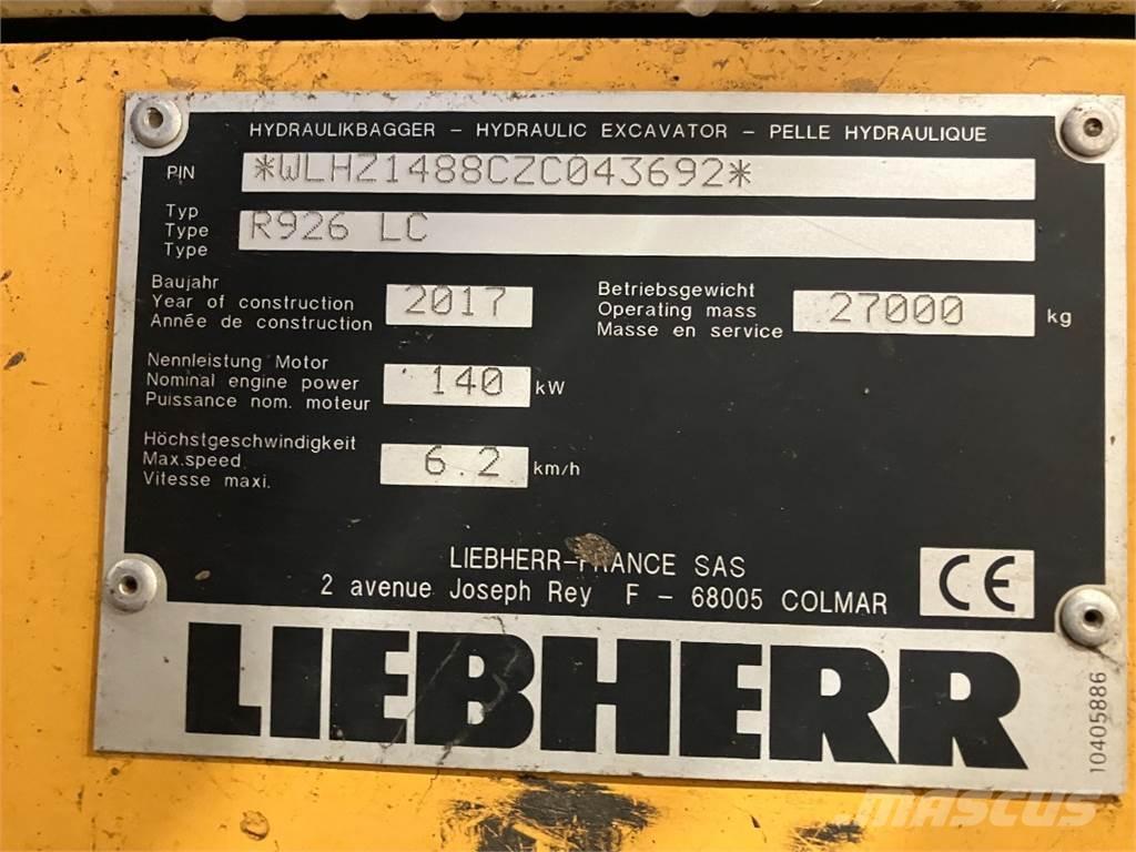 Liebherr R926 Bageri guseničari