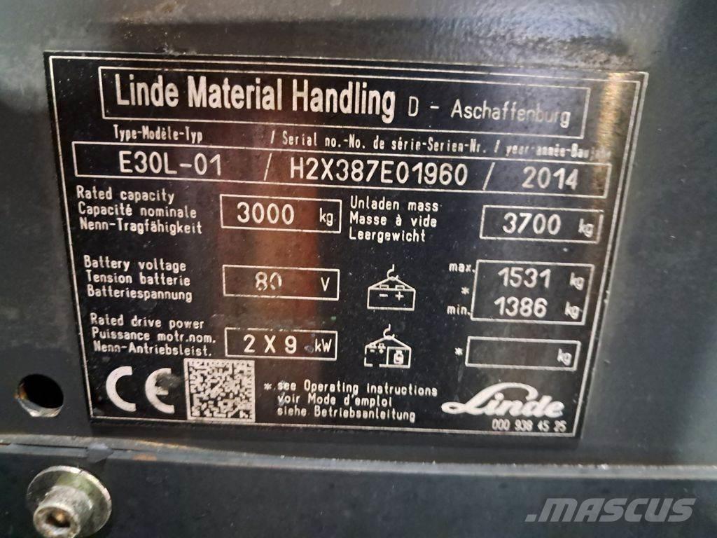 Linde E30L-01 Električni viljuškari
