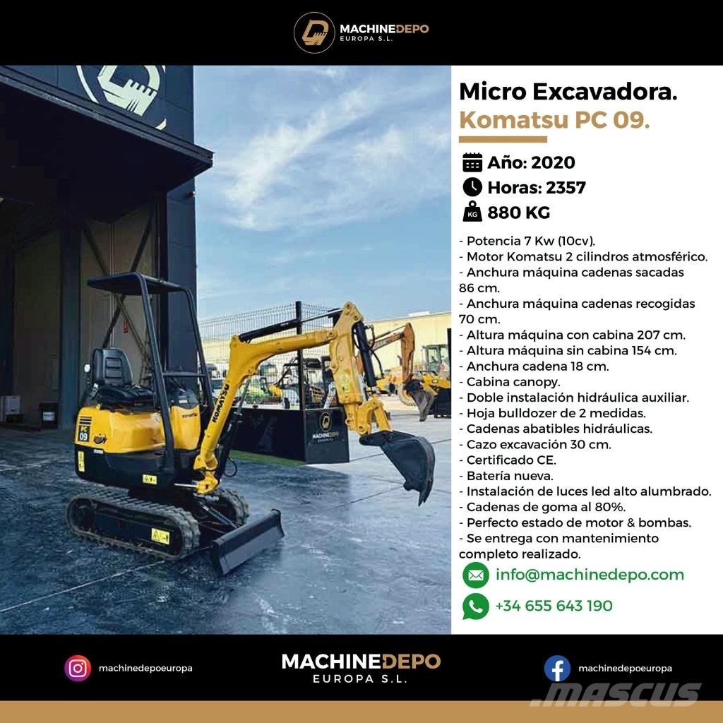 Komatsu PC 09-1 Mini bageri < 7t