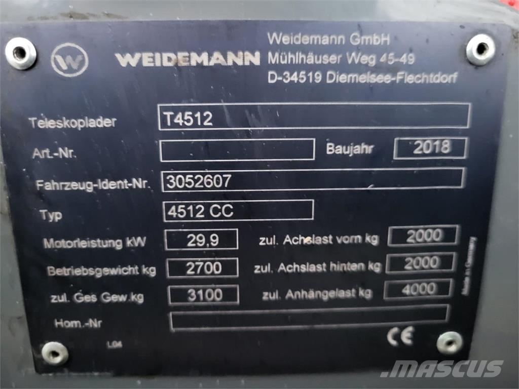 Weidemann T4512 Poljoprivredni teleskopski utovarivači