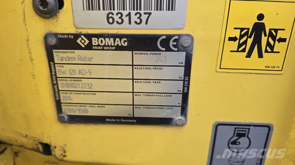 Bomag BW120-5 Valjci sa duplim bubnjem