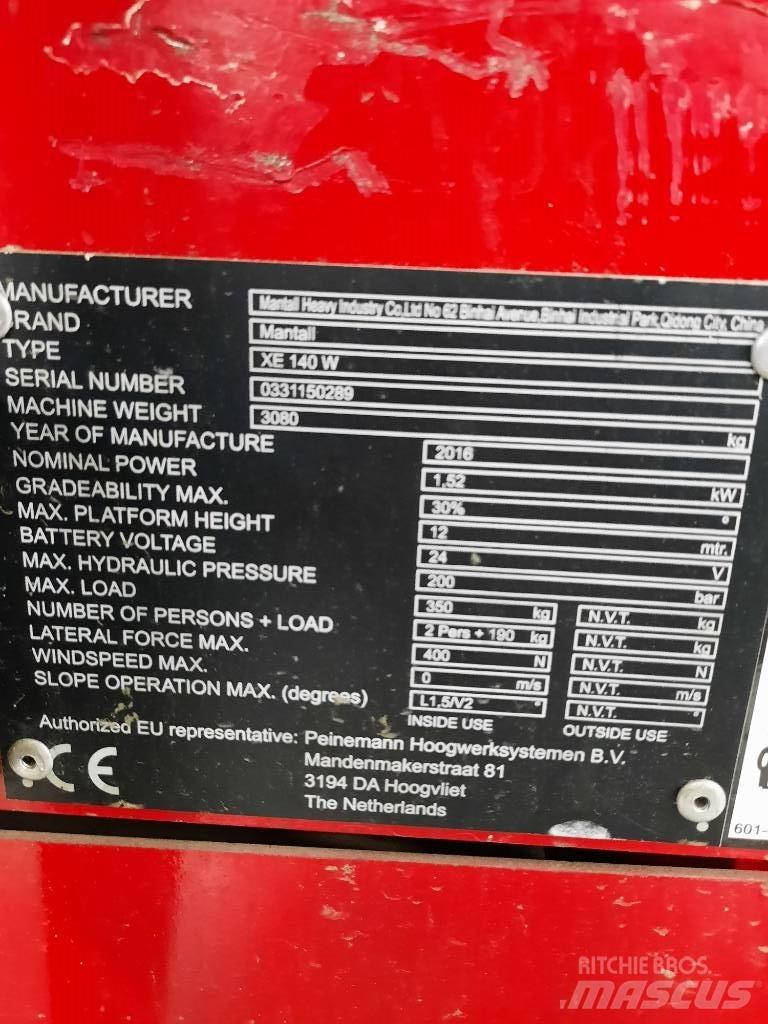 Mantall XE 140 W Makazaste platforme