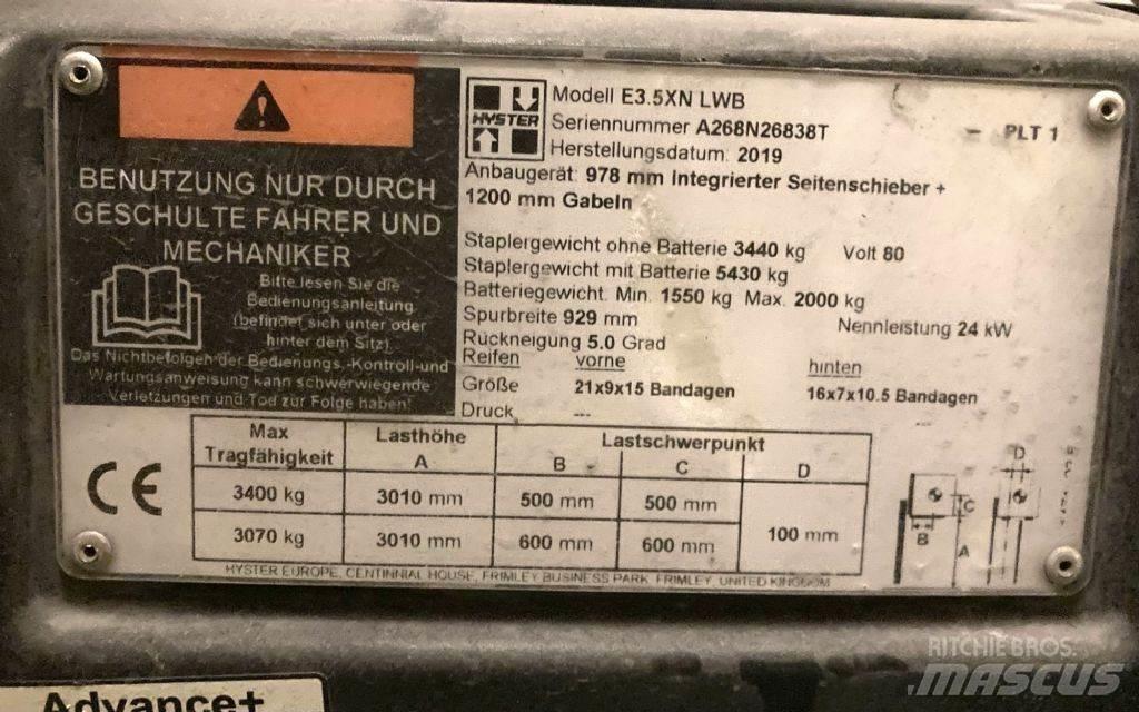 Hyster E 3.5 XN LWB Električni viljuškari