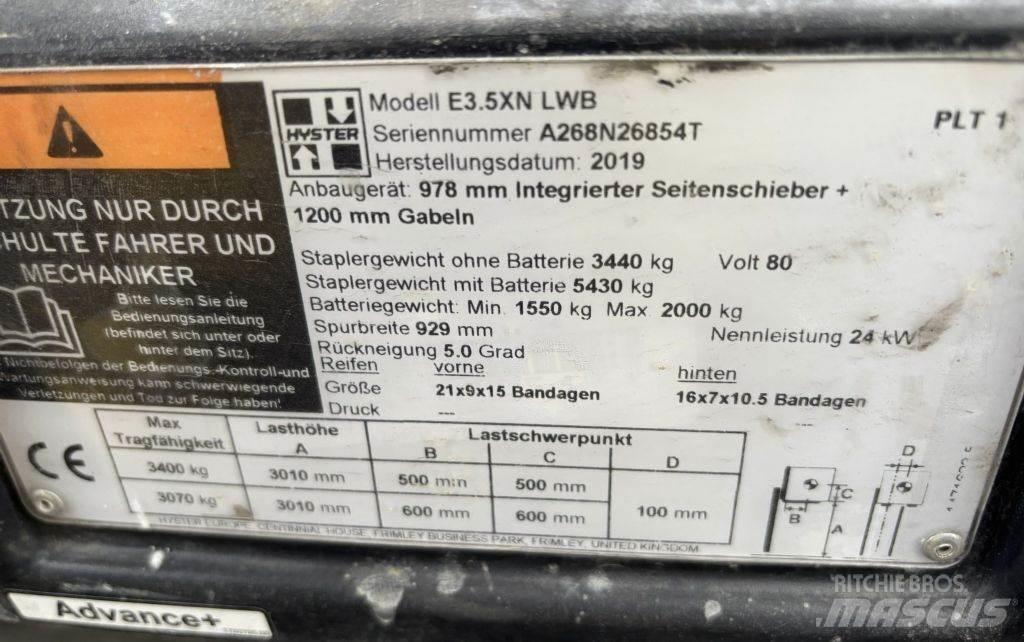 Hyster E 3.5 XN LWB Električni viljuškari