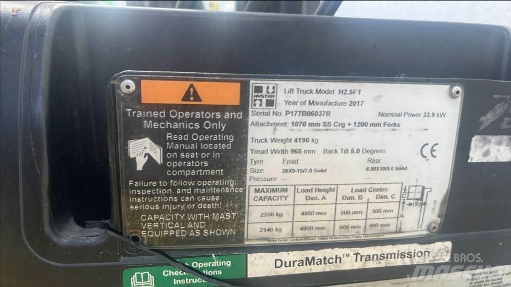 Hyster H 2.5 FT Dizelski viljuškari