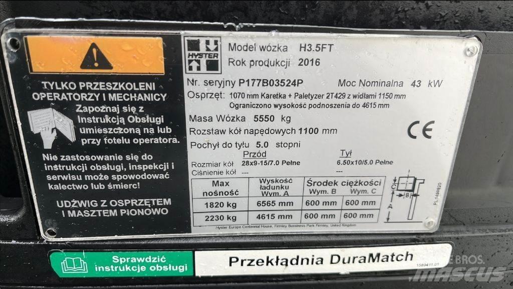 Hyster H 3.5 FT Plinski viljuškari