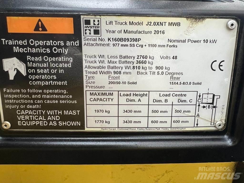 Hyster J 2.0 XNT Električni viljuškari