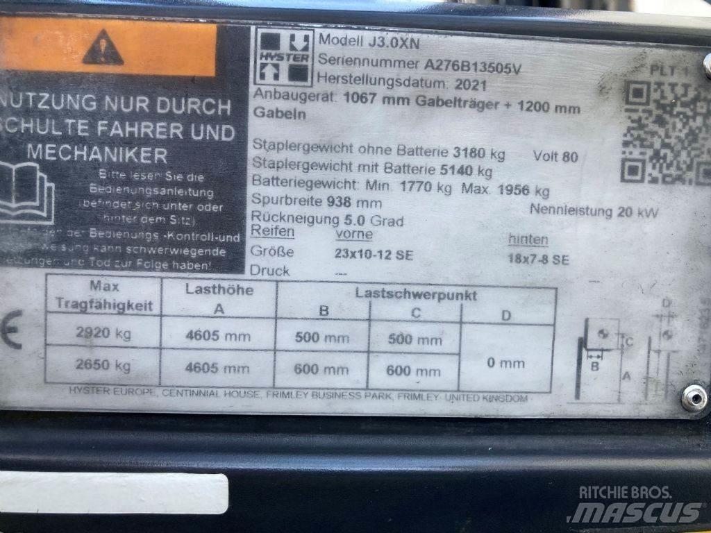 Hyster J 3.0 XN Električni viljuškari