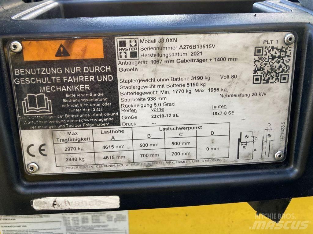 Hyster J 3.0 XN Električni viljuškari