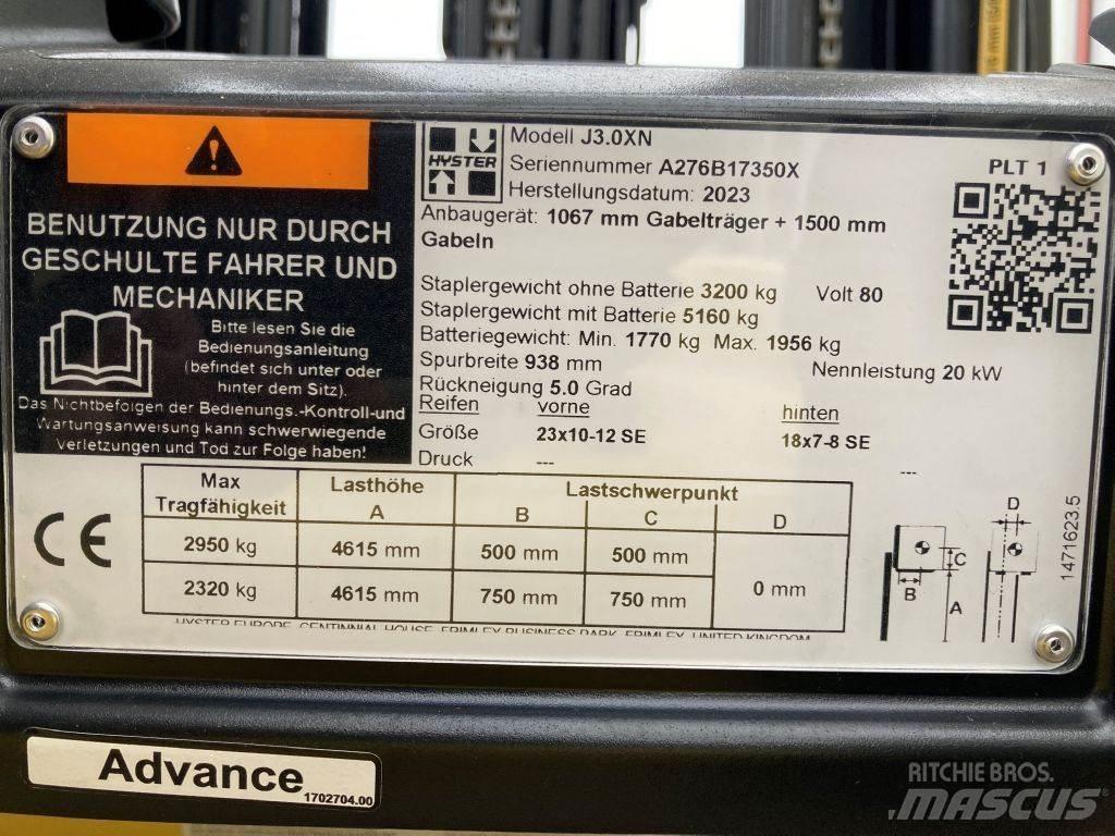 Hyster J 3.0 XN Električni viljuškari