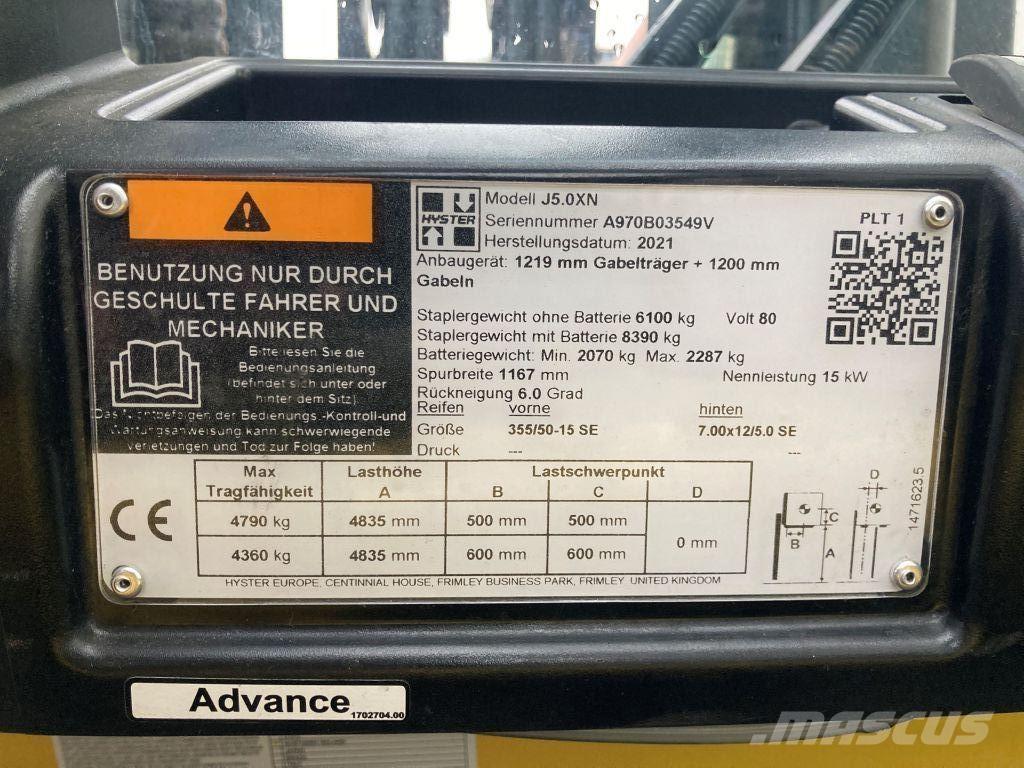 Hyster J 5.0 XN Električni viljuškari