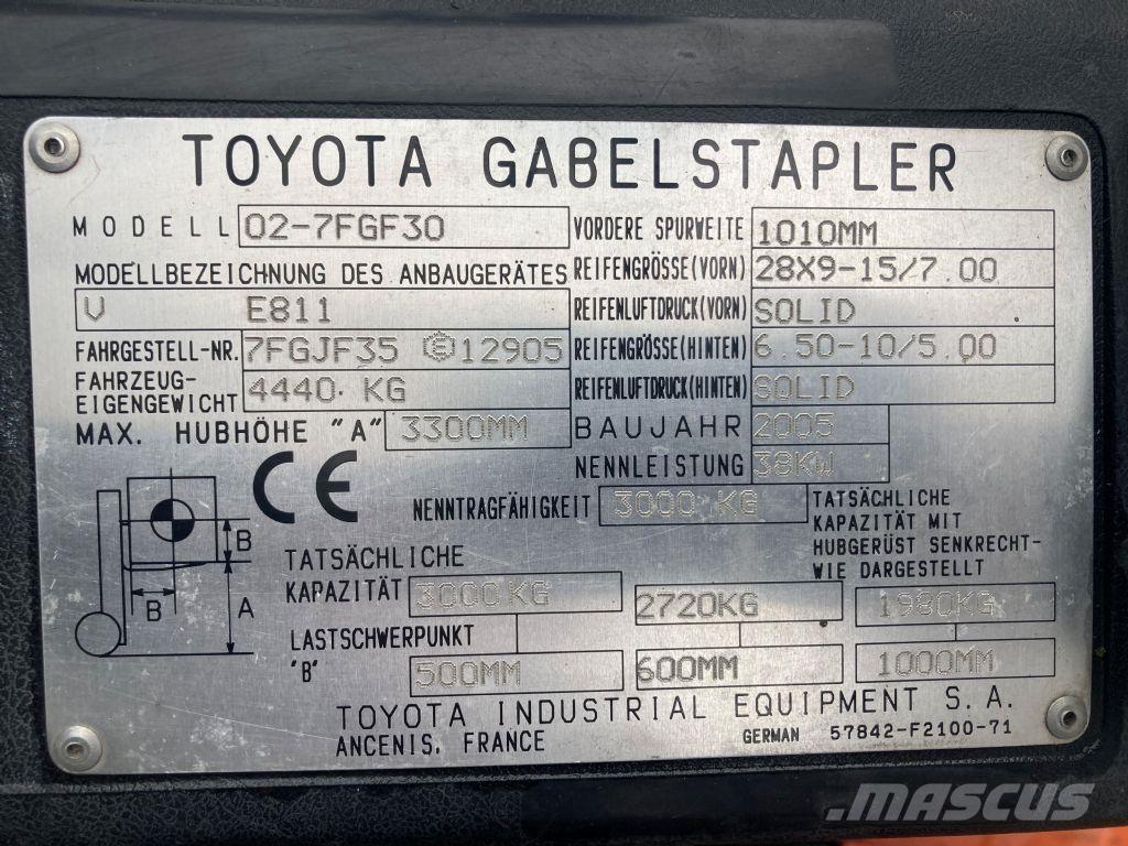 Toyota 02-7FGF30 Plinski viljuškari