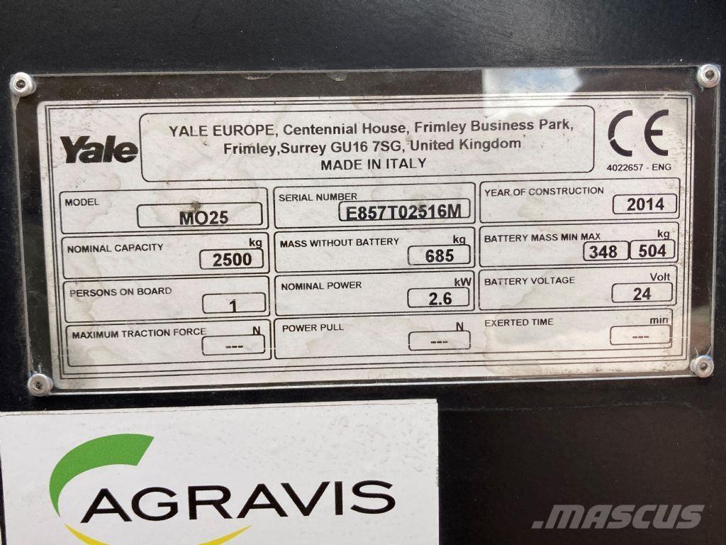 Yale MO 25 Niskodizajući komisioni viljuškar