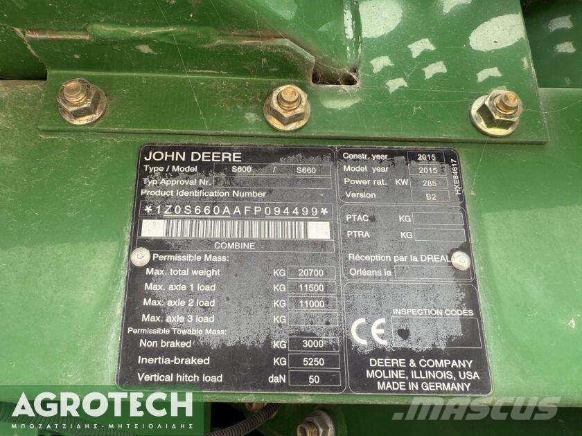 John Deere S660i Traktori