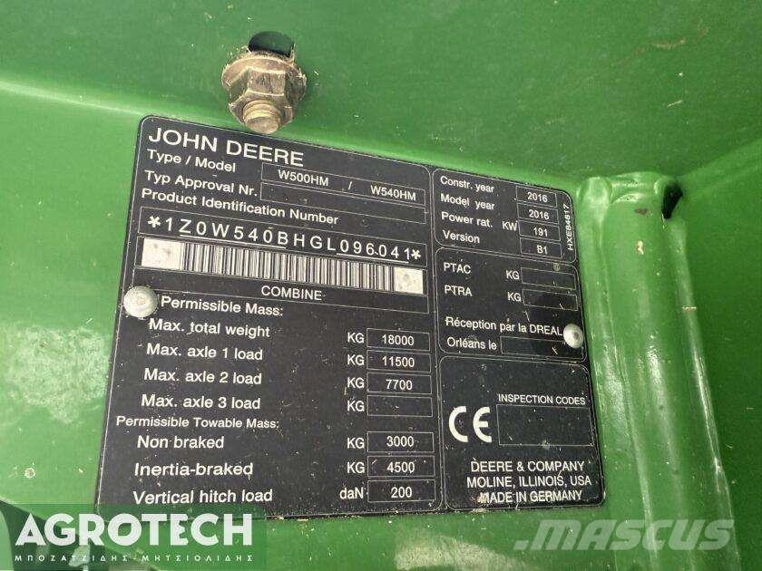 John Deere W540 HM Traktori