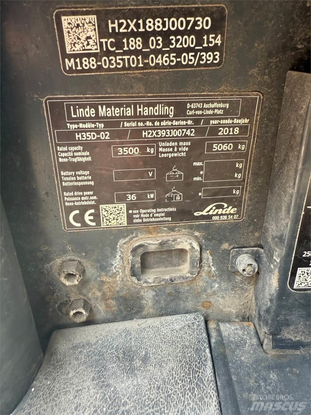 Linde H35D Dizelski viljuškari