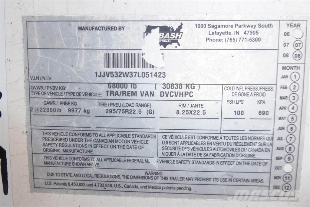 Wabash DVCVHPC Prikolice sa sandukom