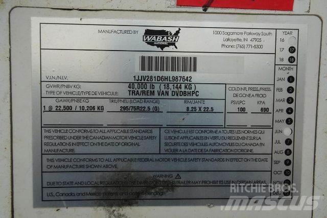 Wabash DVDBHPC Prikolice sa sandukom
