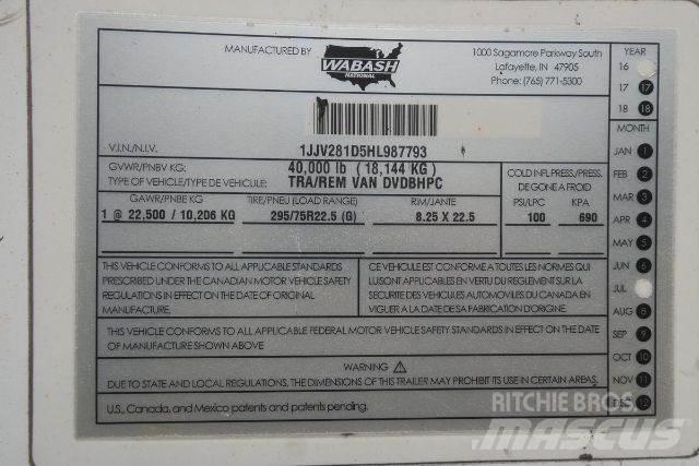 Wabash DVDBHPC Prikolice sa sandukom