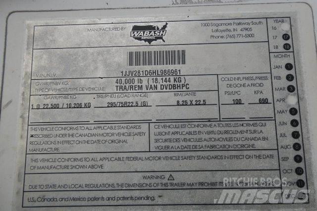 Wabash DVDBHPC Prikolice sa sandukom
