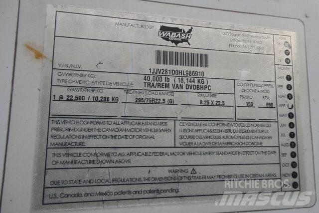 Wabash DVDBHPC Prikolice sa sandukom