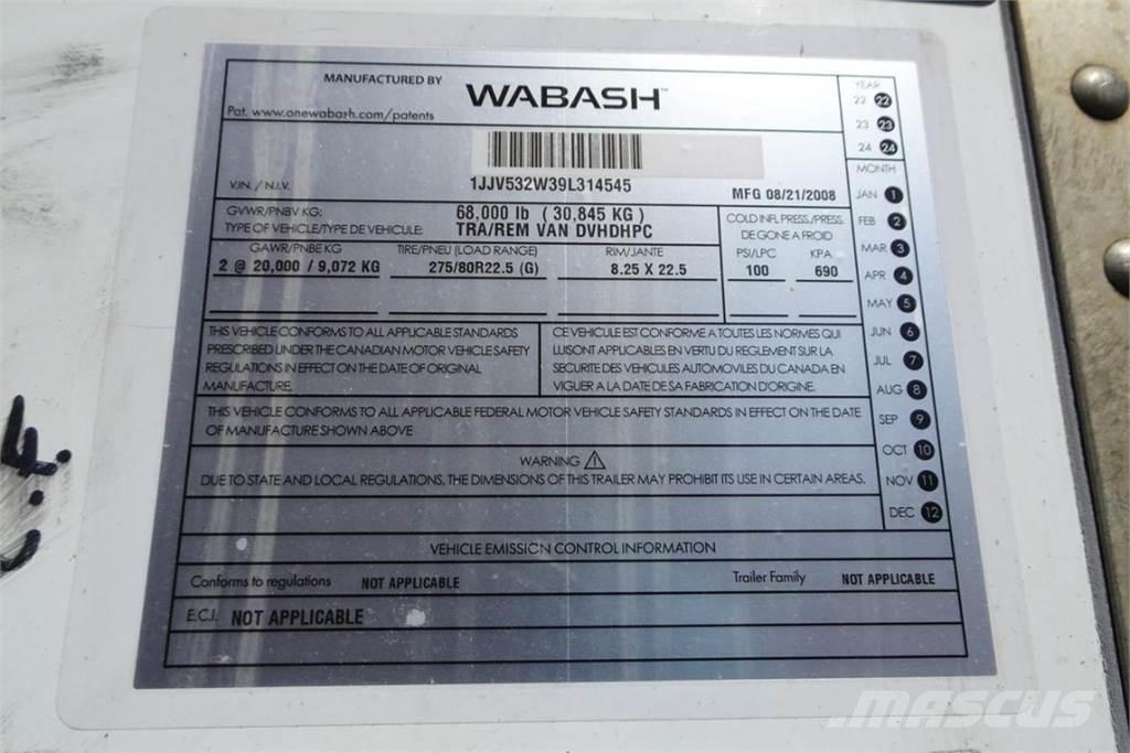 Wabash DVHDHPC Prikolice sa sandukom