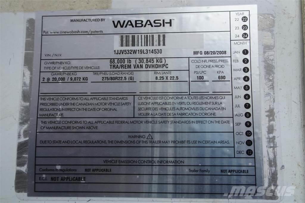 Wabash DVHDHPC Prikolice sa sandukom