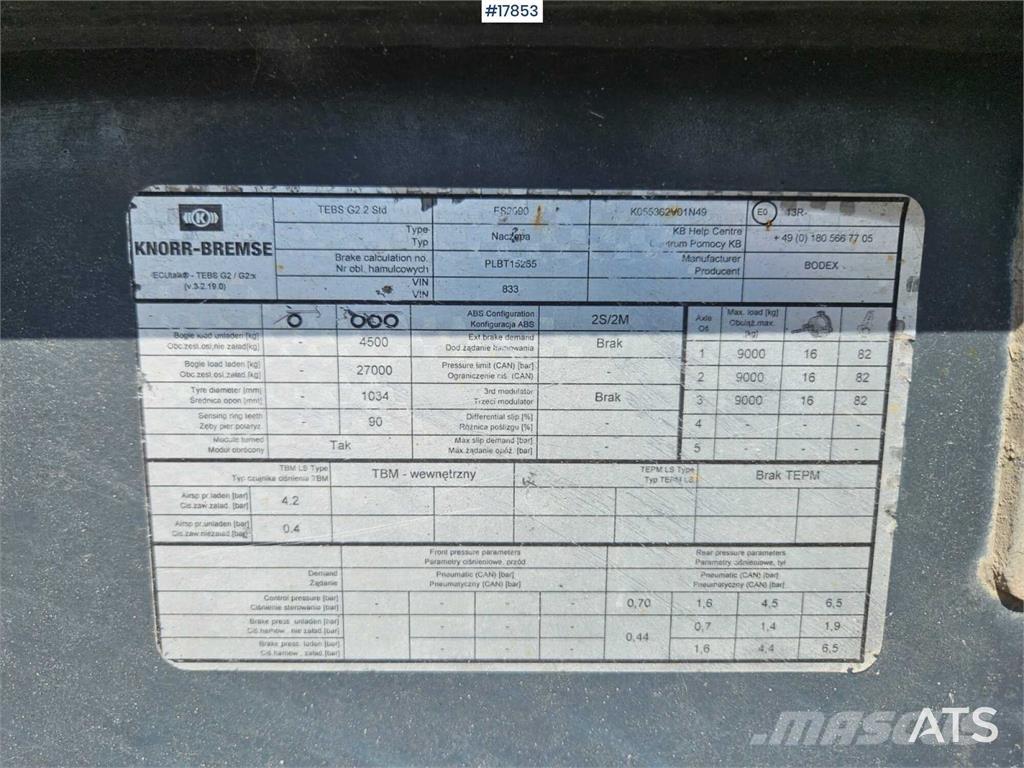 Bodex KIS 3B Kiper poluprikolice