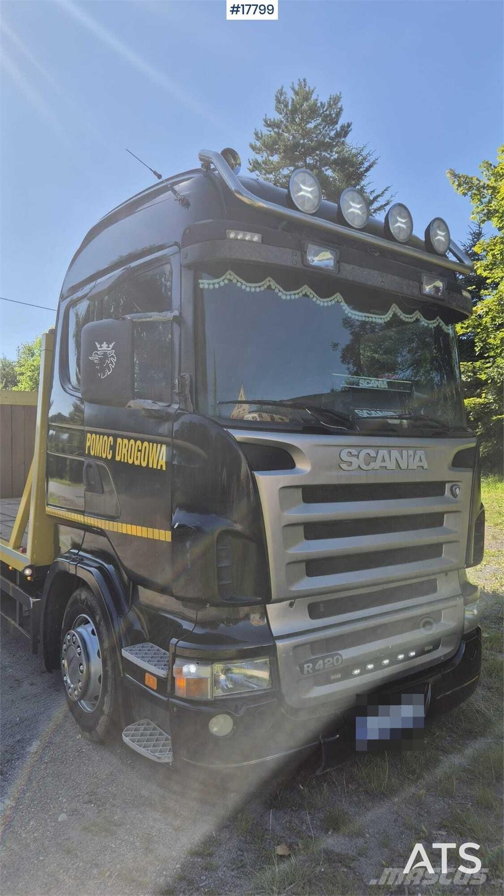Scania R420 Kamioni sa ravan platformom / vitlom