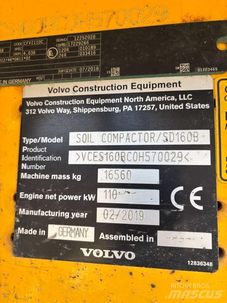 Volvo SD 160 B Valjci sa jednim bubnjem