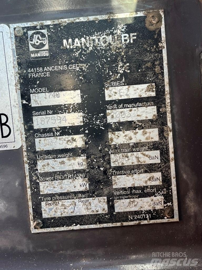Manitou 1740 Teleskopski viljuškari