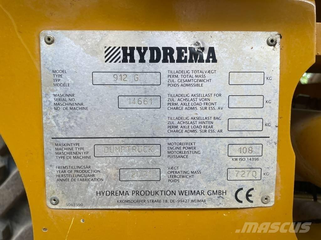 Hydrema 912 G Zglobni damperi