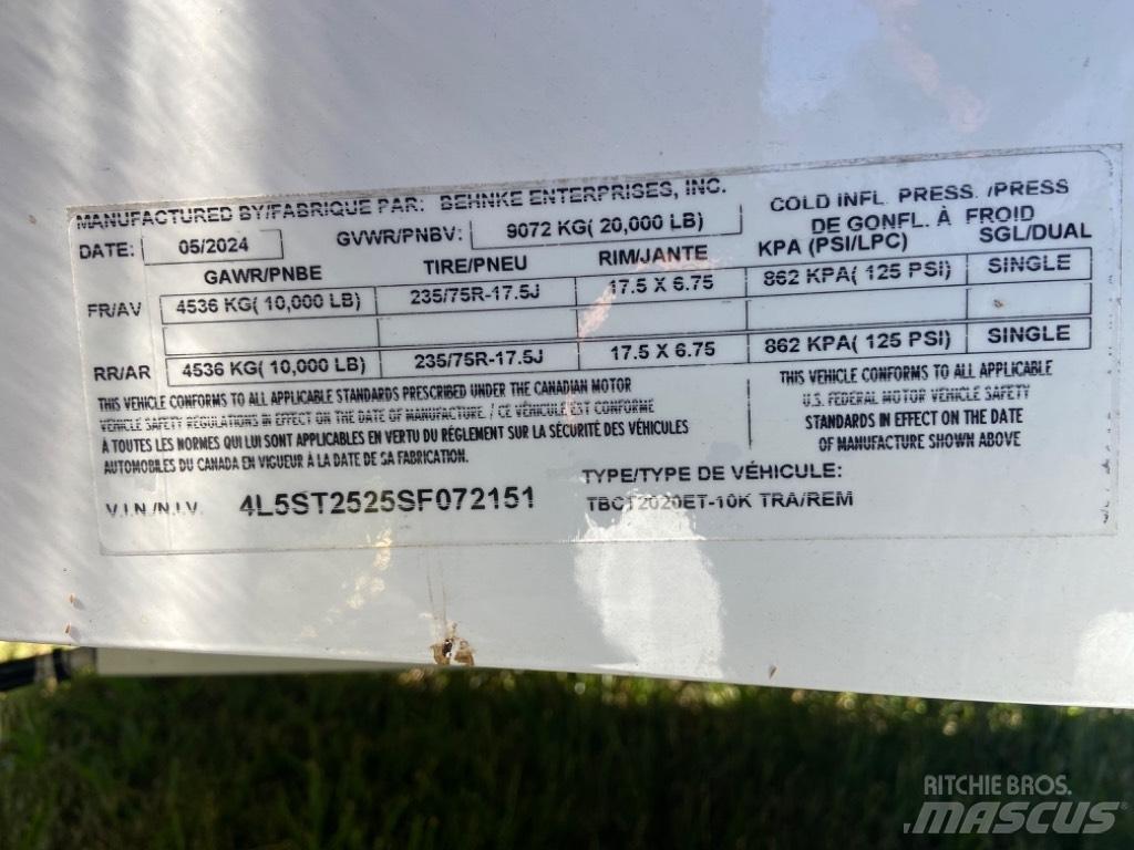 Behnke 2020ET-10K Ostale prikolice