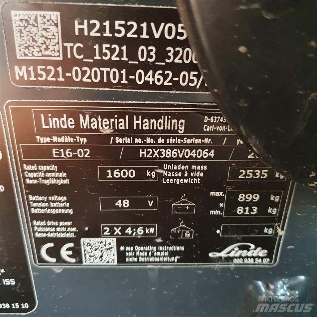 Linde E16 Električni viljuškari