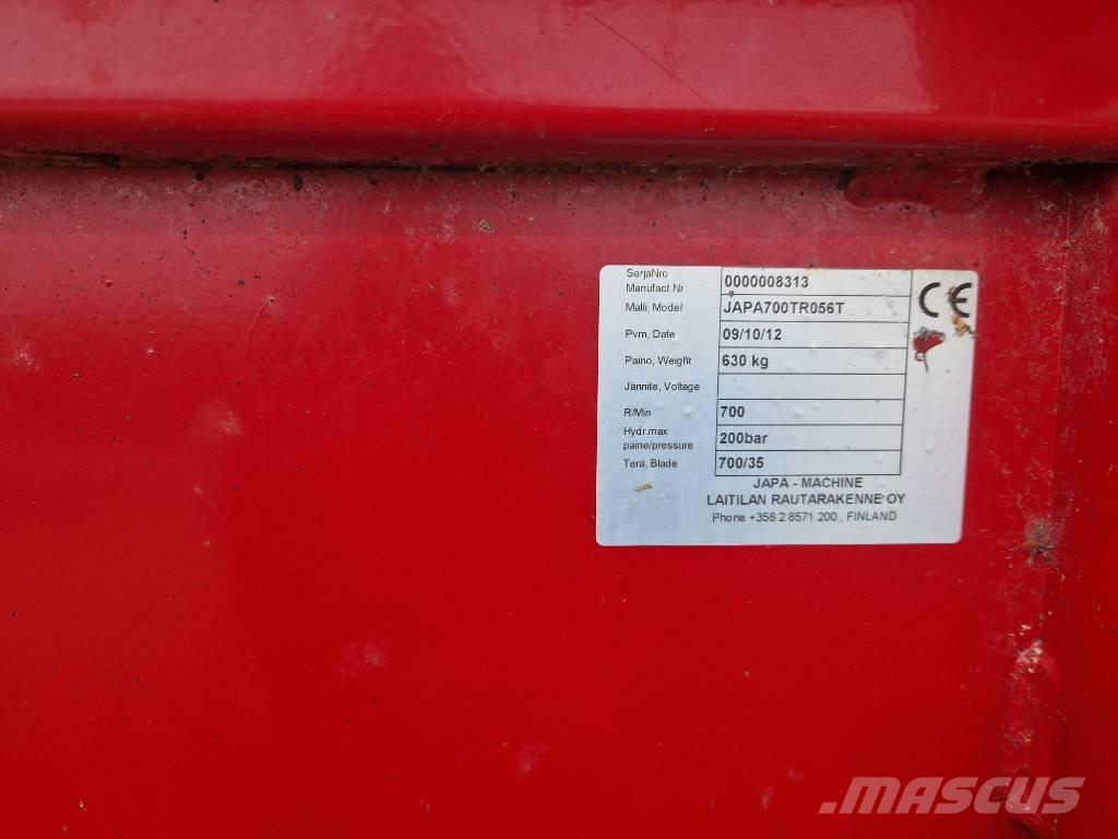 Japa 700 Cepači za drva, drobilice za drvo i strugači