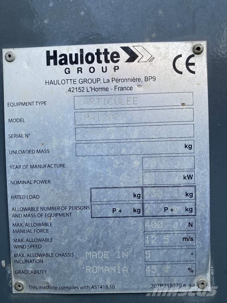 Haulotte HA 120 P Zglobne podizne platforme
