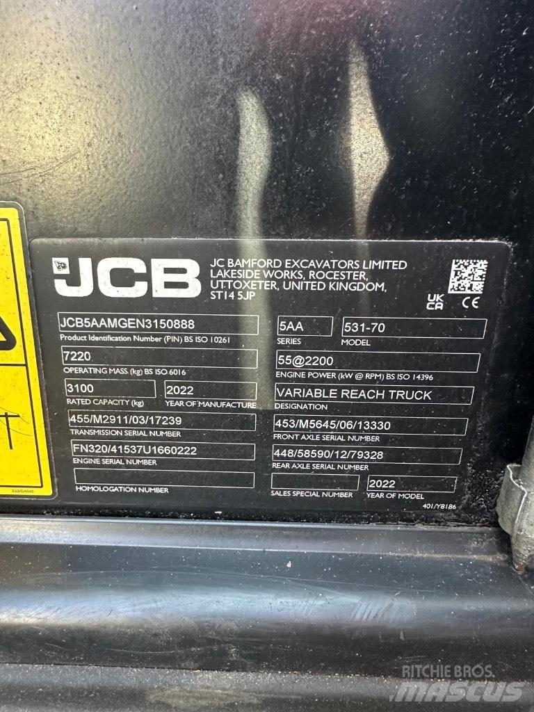 JCB 531-70 Teleskopski viljuškari