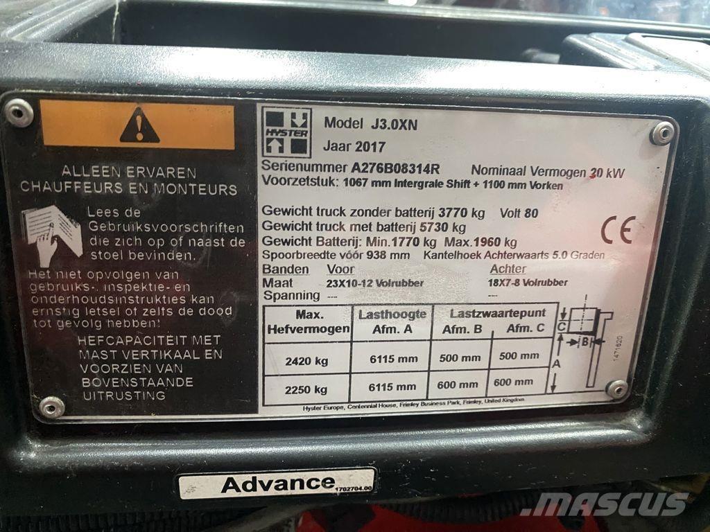 Hyster J3.0XN Električni viljuškari